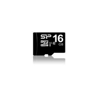 Silicon Power MicroSDHC 16GB UHS-I Classe 10 (U1) 40MB/s SP016GBSTH010V10SP, résistante aux chocs et à l'eau, 15x11x1mm, noire