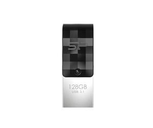 Silicon Power Mobile C31 lecteur USB flash 128 Go USB Type-A / USB Type-C 3.2 Gen 1 (3.1 Gen 1) Noir, Gris, Argent