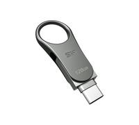 SILICON POWER Mobile C80 - Clé USB - 128 Go - USB 3.0 / USB type C - titane
