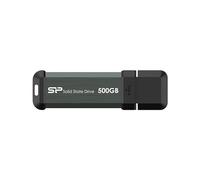 Silicon Power MS70 SSD Stockage Externe Portable USB 3.2 Gen 2 avec adaptateur de type C 500 Go