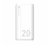 QS15 - Banque d'alimentation - 20000 mAh - 18 Watt - 3 A - PD, QC 3.0 - 3 connecteurs de sortie (2 x USB, 24 pin USB-C) - blanc
