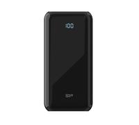 Silicon Power Qs28 - Banque D'alimentation - 20000 Mah - 18 Watt - 3 A - Pd, Qc 3.0 - 3 Connecteurs De Sortie (2 X Usb, 24 Pin Usb-C) - Noir - Pour Huawei Mate 30; Oppo Reno2; Samsung Galaxy A70;...