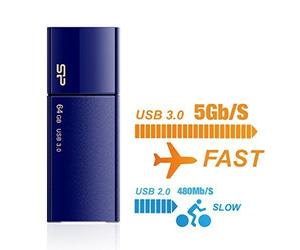 Silicon Power SP064GBUF3B05V1D Bleu, Bleu