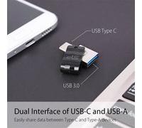 Silicon Power lecteur USB flash Mobile C31 128 Go USB-A/USB-C 3.2 Gen 1 Noir, Gris, Argent