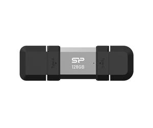 Silicon Power SP128GBUC3C51V1S lecteur USB flash 128 Go USB Type-A / USB Type-C 3.2 Gen 1 (3.1 Gen 1) Noir, Argent