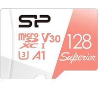SILICON POWER Superior - Carte mémoire flash (adaptateur microSDXC vers SD inclus(e)) - 128 Go - A1 / Video Class V30 / UHS-I U3 / Class10 - microSDXC UHS-I G