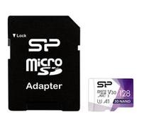 Superior Pro - Carte mémoire flash (adaptateur microSDXC vers SD inclus(e)) - 128 Go - A1 / Video Class V30 / UHS-I U3 / Class10 - microSDXC UHS-I -