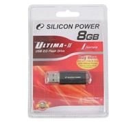 SILICON POWER Ultima II I-Series - Clé USB - 8 Go - USB 2.0 - noir