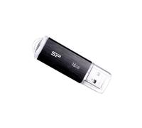 Silicon Power Ultima U02 - Clé USB 16Go USB Type-A 2.0 Noire, boîtier plastique, dimensions 60.6x18x8.1mm, compatible Windows/macOS/Linux
