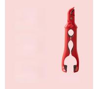 Silicone 3 en 1 résistant à la chaleur, facile à manipuler, convient pour la cuisine, ce qui facilite la prise en main des bols et cuiseurs vapeur en toute sécurité (rouge)