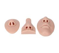 Silicone 3D Soft Practice Modèle de nez ensemble pour l'exercice d'enseignement de la suture de nez Scène applicable Simulation d'affichage de perçage de l'ongle nasal (Couleur de peau moyenne)