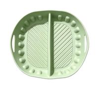 Silicone Air Fryer Liners, Square Divided Reusable Roasting Cooking Basket | Non Stick Air Fryer Liner with Compartments for Meal Prep Home Kitchen Catering Restaurant Apartment Dining Room