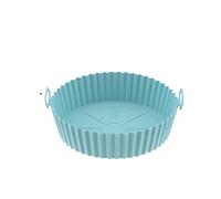 Silicone Air Fryer Plaque de cuisson en silicone for friteuse à air, réutilisable et sans danger for les aliments, tapis for micro-ondes, revêtement for, moule pour Air Fryer(Blue)