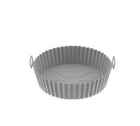 Silicone Air Fryer Plaque de cuisson en silicone for friteuse à air, réutilisable et sans danger for les aliments, tapis for micro-ondes, revêtement for, moule pour Air Fryer(Grey)