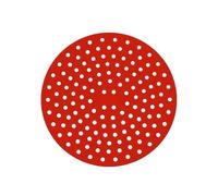 Silicone Air Fryer Tapis de cuisson antiadhésif en silicone réutilisable for friteuse à air, tapis, ustensiles pâtisserie, d'huile pour Air Fryer(Round 9 inch red)