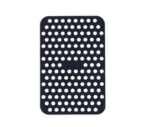 Silicone Air Fryer Tapis de cuisson antiadhésif en silicone réutilisable for friteuse à air, tapis, ustensiles pâtisserie, d'huile pour Air Fryer(Rectangular 13 * 20cm Black)