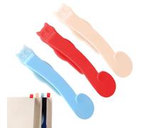 Silicone Automatic Bookmarks, 3x Cute Page Markers, Cute Page Markers, Silicone Book Page Marks, Automatic Bookmark Book Clip Silicone Book Page Marks for Reading Women