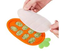Silicone Baby Food Trays, Silicone Kids Food Storage, Carrot Shape Baby Food Containers, Food Storage Tray With Lid, Baby Food Tray With Compartments, Complementary Food Box For Baby, Homemade Baby