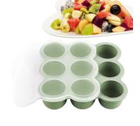Silicone Baby Porridge Freezer Forme - Forme De Cube À 9 Fois Avec Couvercle, Bol À Glaçons Flexible Pour Les Repas | Récipient De Portion Polyvalent Avec Matériau Sans BPA, Congélateur Pour La Purée