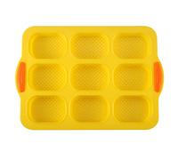 Silicone Baking Pan Loaf Pan Nonstick Perforated Bread Pan 9 Grid Silicone Bread Pans with Insulated Handle for Baking Breakfast Afternoon Tea Etc