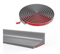 Silicone barre de seuil douche, joint pour douche, rebord douche italienne, barriere de douche anti débordement, Adatto per bagni, docce e cucine (Gris, 255CM)