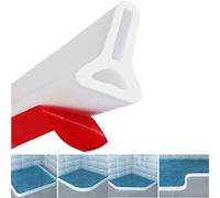 Silicone bathroom water stop,Collapsible Threshold Water Dam for Shower Stall,Silicone Shower Barrier Keeps Water Inside Shower Pan, Shower Base Water stopper Dry And Wet Separation (300 CM,White)