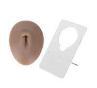 Silicone Belly Model 3D Piercing Practice ACUPUNCTURE Affichage du nombril Soft Boully Modèle pour l'enseignement (Teint profond)