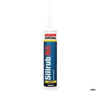 Soudal Mastic silicone sanitaire Silirub NS neutre blanc 24 x 300 ml