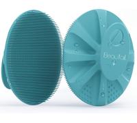 Silicone Body Brush For Shower And Bath,Soft Bristles,Soft Scrub,For Women Men Baby Sensitive Skin,Easy To Hold,Lather Well,Cyan
