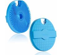 Silicone Body Brush,Gentle Exfoliating Body Scrubber Silicone Loofah With Foaming Bristles,Long Lasting And More Hygienic Than Traditional Shower Loofah (Blue)