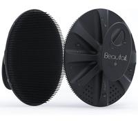 Silicone Body Brush Shower Bath Soft Bristles Soft Scrub for Women Men Baby Sensitive Skin Easy Hold Lather Well 1pcs Black