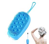 Silicone Body Scrubber | Brosse de douche douce - Nettoyant visage et corps avec double visage doux pour homme et femme