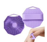 Silicone Body Scrubber - exfoliatings 2 Piece Wash Sponge | Gentle Cleaning Brush Massager, Reusable Silicone Loofah For Women Men And All Skin Types