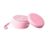 Silicone Body Scrubber, Portable Shower Brush, 2 in 1 Beauty Tool, Blue, Pink, Soap Dispenser Included, for Daily Cleansing, Spa, Travel, Shower, Bath Use, Long Lasting