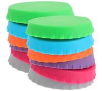 Silicone Bouchons de Bouteille 12 Pièces Réutilisables | Nettoyage Facile, Codage Couleur Pratique, pour Bouteilles de Vinaigre et D'eau, Usage Bureau et Extérieur