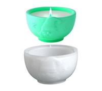 Silicone Bowl Mould, Container Bowl Moulds, DIY Candle Mold, Resin Container with Santa Print, for Holiday Christmas Cement Resin Casting Artistic Handicrafts Pot Making Dish