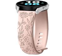 Silicone Bracelet pour Garmin Venu 2 Plus/Venu Sq/Sq 2, 20mm Flower Sport Bracelets de Remplacement pour Garmin Vivoactive 3/Vivomove 3/Style/Luxe/Trend/HR, Forerunner 245/645 Music