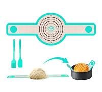 Silicone Bread Sling, Non-Stick Easy Clean Reusable Bread Mat for Dutch Oven, 8.3in Long Handles Dough Mat for Transfer Dough Pastry, Sourdough Starter Kit with Basting Brush & Silicone Spatula