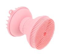 Silicone Brosse de Massage du Cuir Chevelu Rose pour Lavage des Cheveux | Tête Double Face, Design Monobloc à Petits Trous, Nettoyage Profond des Racines, Relaxation et Circulation