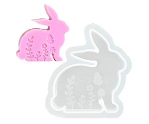 Silicone Bunny Casting Mold | Handmade Spring Bunny Candle Casting Mold - Smooth Inner Wall Casting Art Crafts for Chocolate, Jelly Ornaments, Candle, Soap, Plaster