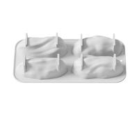 Silicone Cake Mold, Baking Silicone Mold, 4 Cavity Food Grade Baking Tray for Chocolate Candy Dessert Making, Easy Release Non Stick Function with Heat Resistant Flexible Design for Birthday Party Use