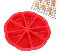 Silicone Cake Molds - 8 Cavity Triangle Baking Mould, Flexible Non Stick DIY Muffin Tray, Heat Resistant Dessert Chocolate Pastry Making Bakeware Tool | Bakers Beginners Professionals Women Men Birthd