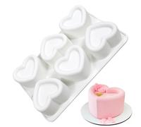 Silicone Cake Molds, Cute Shaped Pastry Dessert Baking Molds, 6-Cavity Nonstick Easy Release For Mousse Chocolate Pudding Jelly Home Bakery Beginner Adults