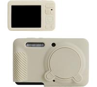 Silicone Camera Case for Kodak PIXPRO FZ55,Soft Silicone Protective Cover with Removable Lens Cover,Slim Fit Anti-Scratch Off White
