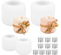 Silicone Candle Holder Set Of 4 With 10 Metal Candle Holders Christmas Candle Mold Silicone Candle Mold For Candle Making