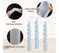 Silicone Candle Mold,1 Piece Silicone Candle Mold With Candle Wick,Spiral Candle Mold For Candle Making Christmas Dinner Valentine's Day Home Decoration