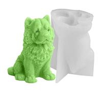 Silicone Candle Mold - 7.3x9.2cm Food Grade Flexible Non-Stick Chow Chow Shape Detailed Craft Tool | Wax Soap Chocolate DIY Cake Decoration Home Artistic Creative Mold Kit