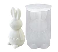 Silicone Candle Mold Kit - Nonstick Craft Mould, Rabbit Candle Mold Design, Flexible Silicone Casting Tool, Chocolate Cake Pudding, Candy Concrete Statue Making Supplies
