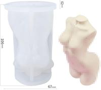 Silicone Candle Mould,Diy Candle Mould,Silicone Candle Mould,Diy Candle Mould,Candle Making Mould,Handmade Aroma Candle Mould (White-Human Body).[W114]