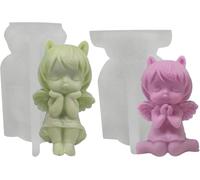 Silicone Candle Mould,Handmade Candle Moulds 3d Angel Candle Moulds 3d Angel Silicone Mould For Soy,Beeswax,Scented Candles,Chocolate